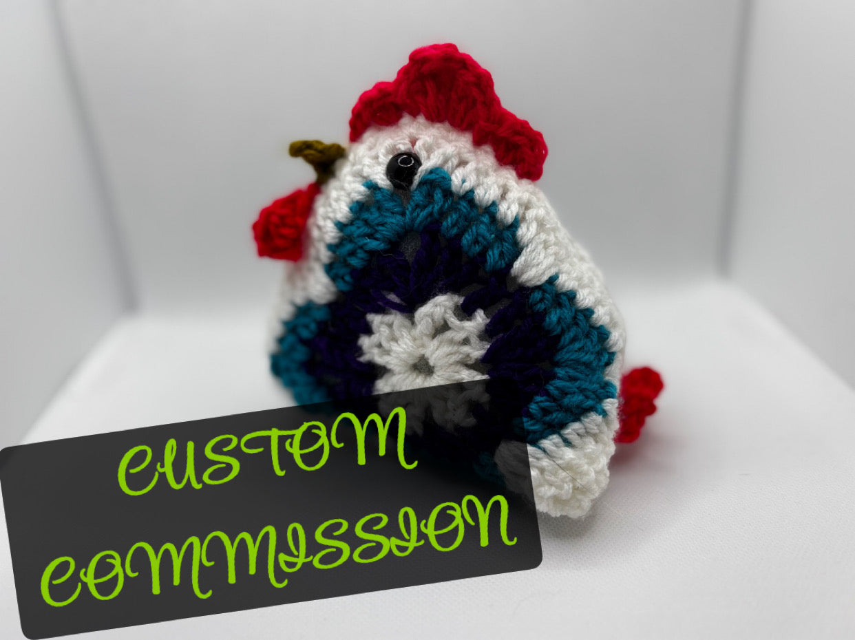 Custom Chicken Commission – One-of-a-Kind Handmade Stuffie